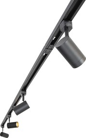 Sistema di illuminazione a binario monofase Smart con 14 Wifi GU10 nero - Iconic Jeana
