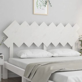 Testiera per letto bianca 159,5x3x80,5cm legno massello di pino