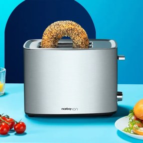 Niceboy ION Cruncher C4 - Tostapane a due fori e tostatore 850W/230V in acciaio inox