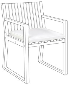 Cuscino per sedia bianco 46 x 46 x 5 cm SASSARI Beliani