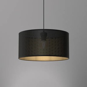 Lampadario a sospensione con filo LOFT SHADE 1xE27/60W/230V diametro 40 cm nero/oro