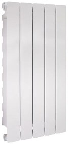 Radiatore acqua calda PRODIGE MODERN in alluminio, 5 elementi, interasse 800 mm, neutral white