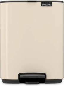 Cestino per la spazzatura beige in acciaio con pedale 7 l Bo – Brabantia