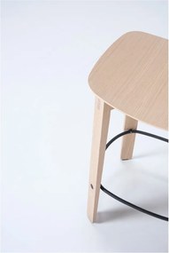 Sedia da bar di colore naturale in rovere massiccio (altezza della seduta 65 cm) Nora – Gazzda