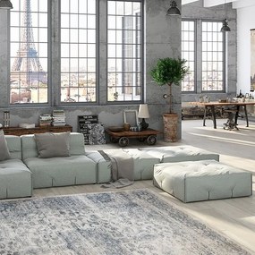 Tappeto Vintage 03 orientale in viscosa multicolor, L 230 x L 160 cm