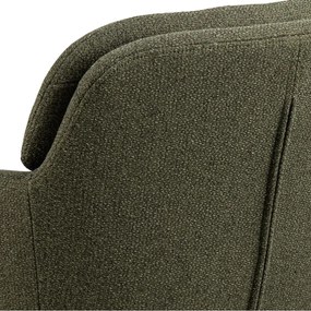 Sedia da pranzo color kaki in imbottito con braccioli Dora – Actona