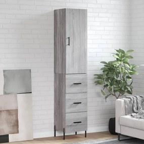 Credenza Grigio Sonoma 34,5x34x180 Cm İn Legno Multistrato /
