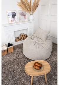 Puof a sacco nero con rivestimento in velluto a coste Om 110 – SLOWDOWN