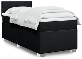 Giroletto A Molle Con Materasso Nero 90x190 Cm İn Tessuto /
