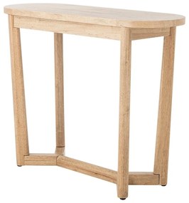 Tavolo consolle di colore naturale in legno di cauciù massiccio 35x100 cm Serrone – Bloomingville