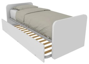 964R - Letto cameretta 80x190  singolo con secondo letto estraibile e testate personalizzabili