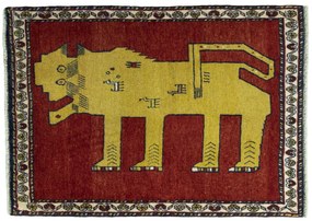 Gabbeh Tappeto 120x90 Rosso (Iran) Annodato A Mano