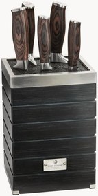Set coltelli in legno con ceppo Freya, set da 6