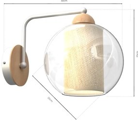 Lampada da parete TELA 1xE27/60W/230V