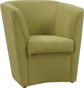 Poltrona moderna Verde in tessuto antimacchia imbottita