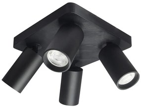 Rabalux 73084 - Faretto YORLI 4xGU10/7W/230V nero