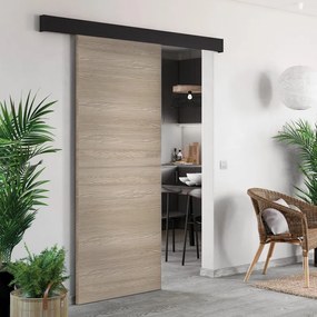 Porta scorrevole Swin, L 93 x H 212 cm, con binario Atelier nero