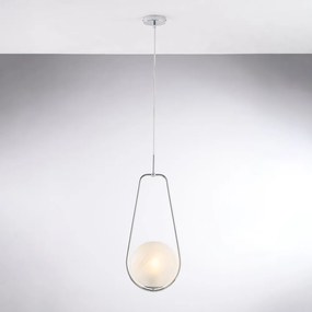 Lampadario Contemporaneo Afrodite Metallo Cromo 1 Luce E27