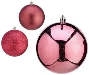 Palle di Natale Ø 10 cm 6 Unità Rosa Plastica