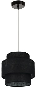 Brilagi - Lampadario a sospensione con filo SPACE YUTE 1xE27/15W/230V diametro 25 cm nero