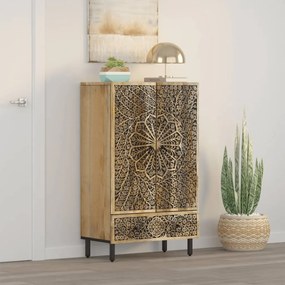 Credenza 60x33x110 cm in legno massello di mango