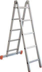 Scala multiposizione FACAL Hobby in alluminio 5 + 5 gradini portata massima 100 kg EN 131 per lavori fino a 4.02 m