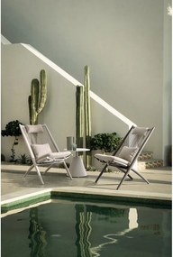 Poltrona da esterno beige in metallo Aloha – Bizzotto