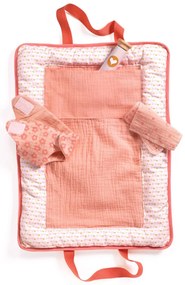 Baby Pomea - borsa fasciatoio per bambole - rosa con uccello