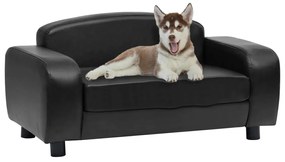 Divano Per Cani Nero 80x50x40 Cm İn Similpelle /