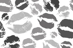 Carta da parati – Baci pop art grigi