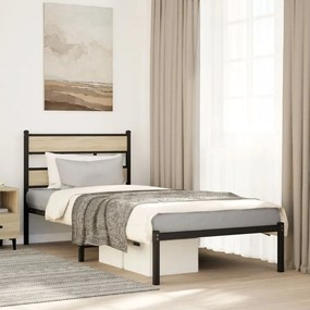 Giroletto Senza Materaso İn Metallo Rovere Sonoma 107x203 Cm /