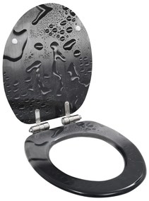Tavoletta Wc Coperchio Chiusura Morbida Mdf Goccia Dacqua /