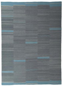 Kilim Tappeto 380x270 Nero (Iran) Tessuto A Mano