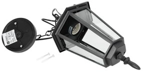 Lampadario da esterno a sospensione con catena 1xE27/60W/230V nero