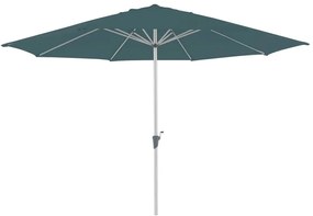 Ombrellone a palo centrale grigio Aura NATERIAL Ø 394 cm con telo verde scuro