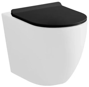 Copriwc a sgancio rapido originale in termoindurente ultraslim soft-close nero opaco Tokyo