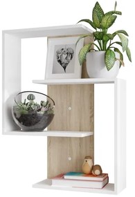 Mensola MORIKO 85x65 cm bianco/marrone