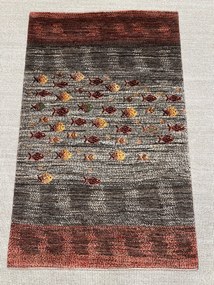Loribaft Tappeto 80x130 Marrone (Iran) Annodato A Mano