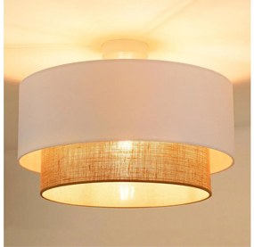 Duolla - Lampadario a plafone  BOHO 1xE27/15W/230V diametro 45 cm bianco/marrone