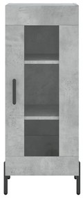 Credenza Grigio Cemento 34,5x34x180 cm in Legno Multistrato