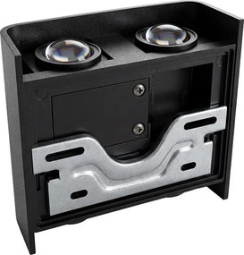Applique da Parete Quadrata Bidirezionale 4W CCT IP54 Nera Colore Bianco Variabile CCT