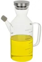Oliera 500 ml in vetro borosilicato e tappo in acciaio inox