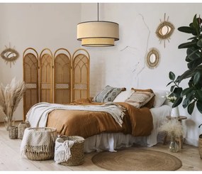 Duolla - Lampadario a sospensione con filo BOHO 1xE27/15W/230V diametro 45 cm beige/rattan