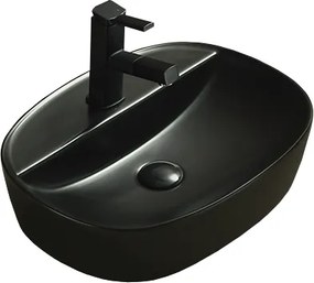 Mexen Iris lavabo da appoggio 50 x 38 cm, nero opaco - 21995085