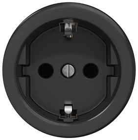 Kliklap - Presa da parete domestica retro senza cornice SCHUKO 230V/16A nera