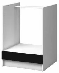 Mobile per forno 60 x 60 x 82 cm Bianco Nero opaco