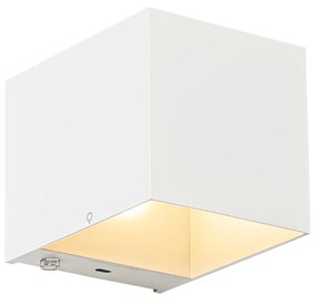 Set di 2 applique bianche con dimmer ricaricabile - Joris