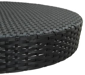 Set Bar da Giardino 5 pz in Polyrattan Nero