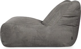 Puof a sacco marrone scuro con rivestimento in velluto a coste Lounge 100 – SLOWDOWN