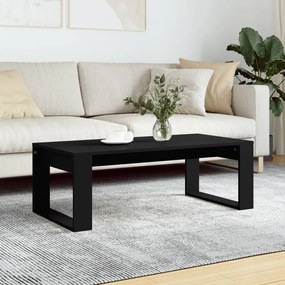 Tavolino da salotto nero 102x50x35 cm in legno multistrato